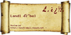 Lendl Ábel névjegykártya